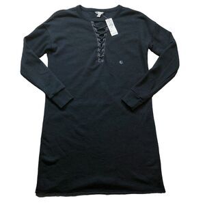 American Eagle Womens Dress Tunic Top size XS new nwt $50 Gray Cotton Sweatshirt